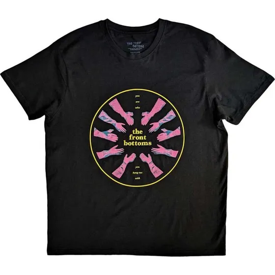 The Front Bottoms Unisex T-Shirt: Circle Hands (XXL) - Sort