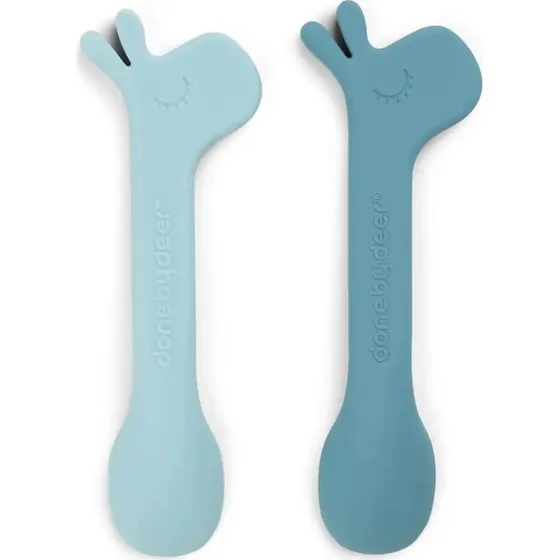 Done By Deer Lalee Silikone Ske 2-pak – Blå