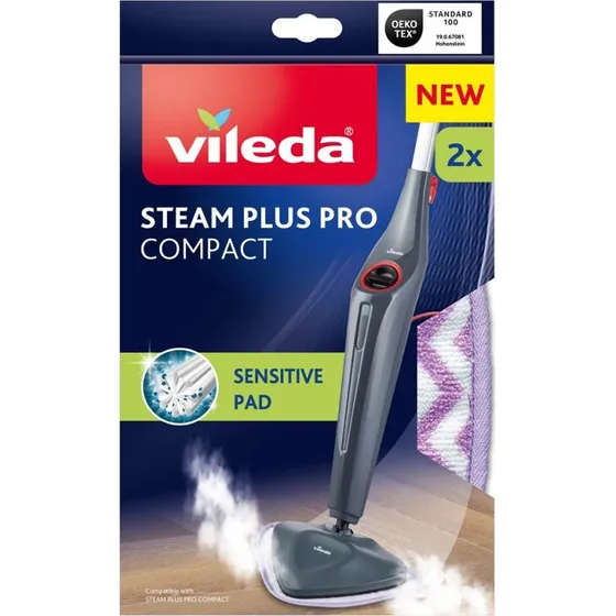 Vileda Steam Plus Sensitive Dampmoppepuder, 2 stk.