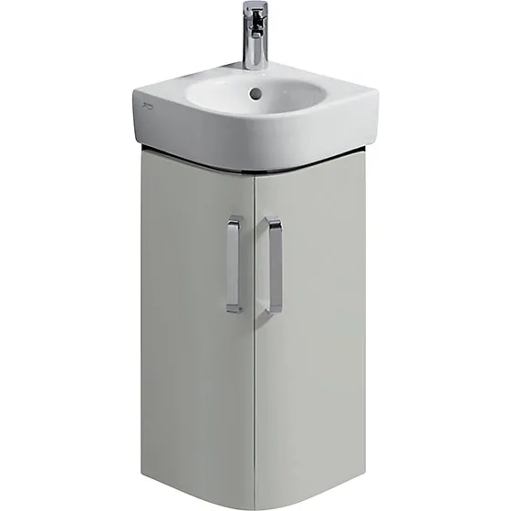 Geberit Renova Compact vaskeskab 425x330x604mm - 2 låger lysgrå