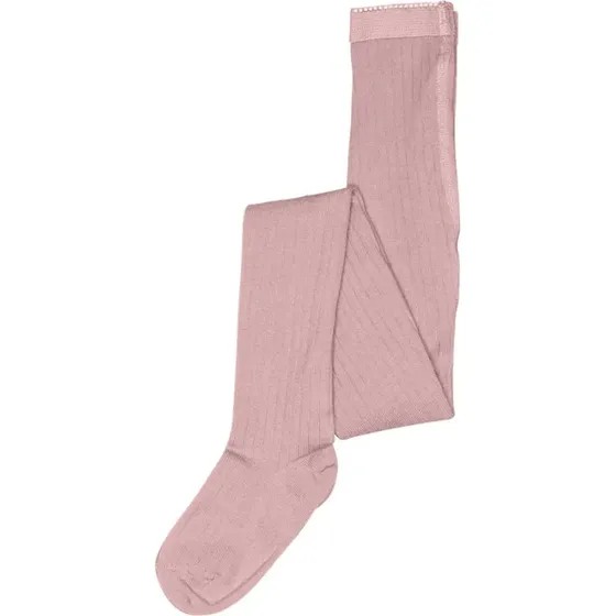 MP Merino Uld Strømpebuks Rib - Wood Rose