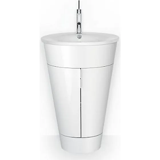 Duravit Starck 1 vaskskab 56cm - Hvid højglans, tøndeformet