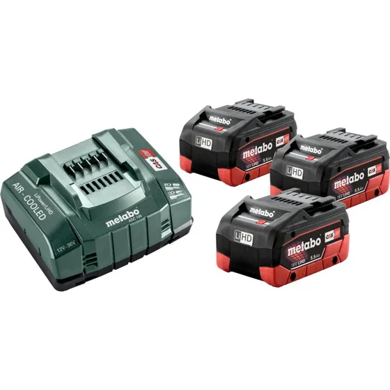 Metabo 18V LiHD batterisæt 3x5,5 Ah med ASC145 oplader