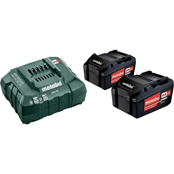 Metabo 18V batterisæt 2x4,0 Ah Li-Power + ASC 55 oplader