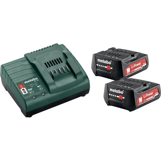 Metabo 685300000 Batteri- og ladesæt 12V 2,0Ah (2 stk.)