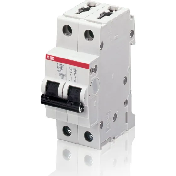 ABB Automatsikring 2-polet S202-K2 2A 6kA