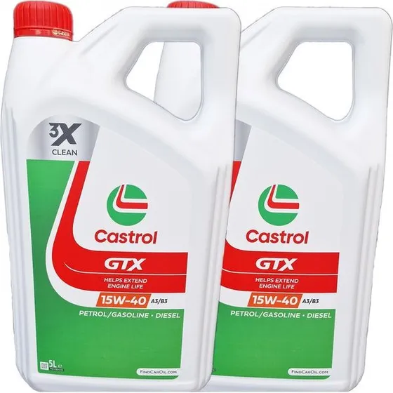 Castrol GTX 15W-40 A3/B3 motorolie 2x5L