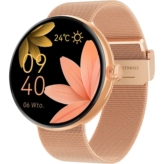Forever Forevive 5 SB-365 Smartwatch dame - Mesh-rem guld