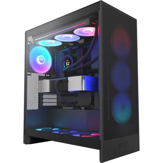 NZXT H7 Flow RGB Tårn ATX – Sort