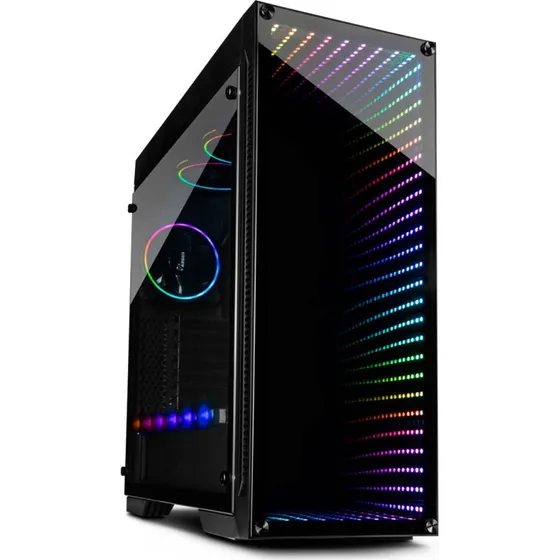 Inter-Tech X-908 Infini2 Tower – sort, hærdet glas