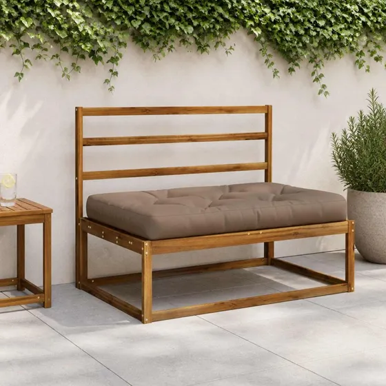 vidaXL VIANEN Pallesædepude - Gråbrun - 120 x 60 x 12 cm
