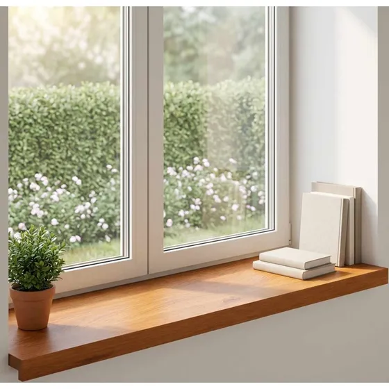 vidaXL Vindueskarme 2 stk. Brun Massivt Eg 80 x 40 x 2 cm