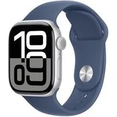 Apple Watch Series 10 GPS 42mm Aluminium Sølv (Denim M/L)