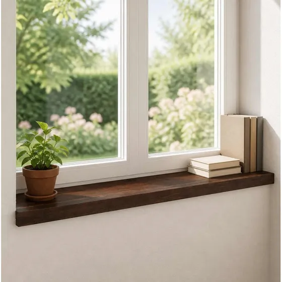 vidaXL Vindueskarme 2 stk. Mørk Brun 70x30x2 cm i massiv bøg