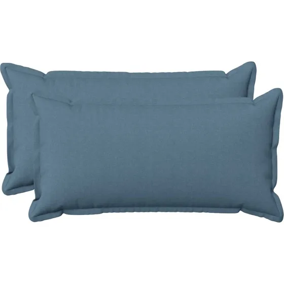 vidaXL HOUTEN Pyntepuder 2 stk. - Jeansblå Faux Linned 40x70 cm