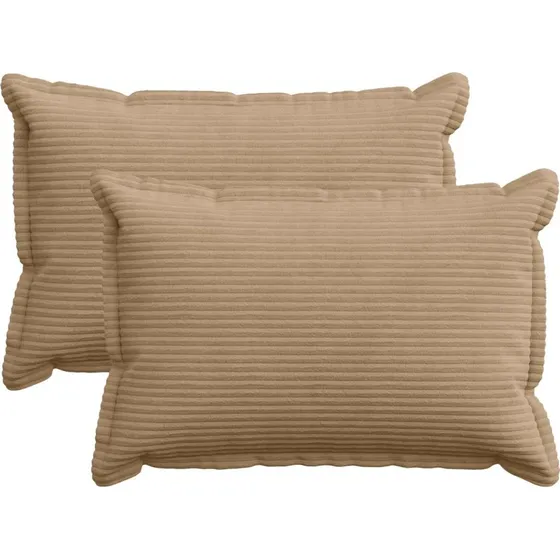 vidaXL HOUTEN Pudebetræk 2 stk. Brun Cordfløjl 40x60 cm