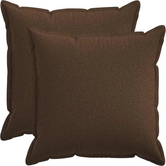 vidaXL HOUTEN Pudebetræk 2 stk. Brun 80x80 cm Faux Linned