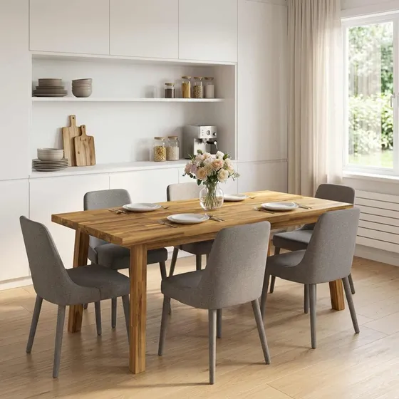 vidaXL Rektangulært Bordplade i Massivt Akacietræ 140x60x3,2 cm