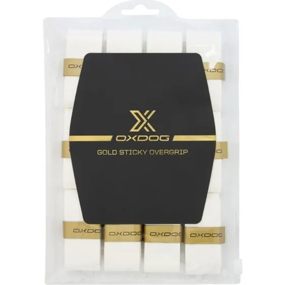 Oxdog Gold Sticky Overgrips (12-pak) - Hvid