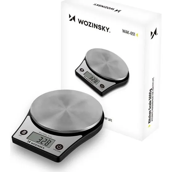 Wozinsky WAK-651 Køkkenvægt med LCD-display - Sort (op til 5 kg)