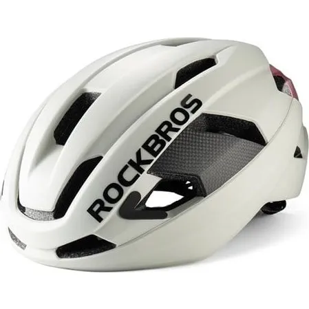 Rockbros LK-15 Carbon Fiber Cykelhjelm, Light Gray, 58-62cm