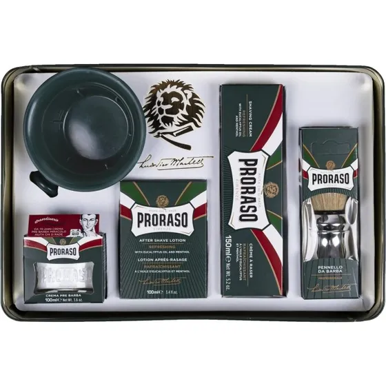 Proraso Green stor gaveæske til barbering (mentol & eukalyptus)
