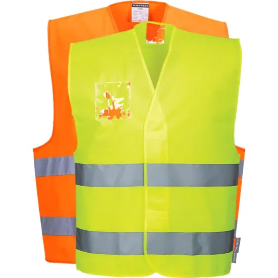 Portwest C475 Hi-Vis vest – dobbelt ID-holder