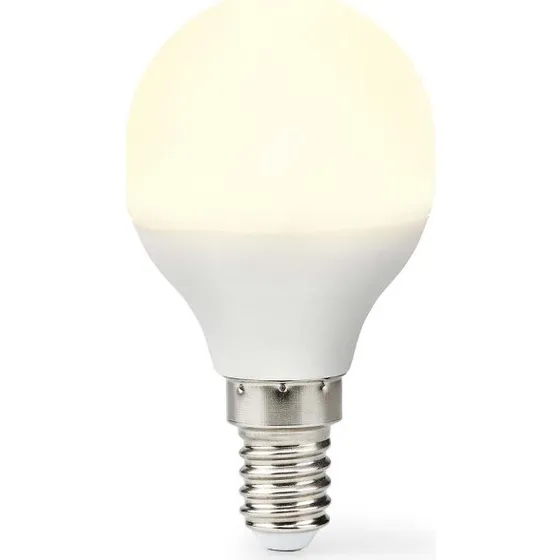 Nedis LED Pære E14 G45 4,9W 470 lm Varm Hvid Frosted