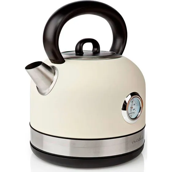 Nedis Elkedel 1,7 L med Termometer, Hvid
