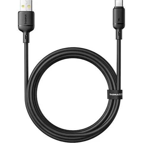 Baseus Silky USB-A til USB-C kabel, 1m, Sort
