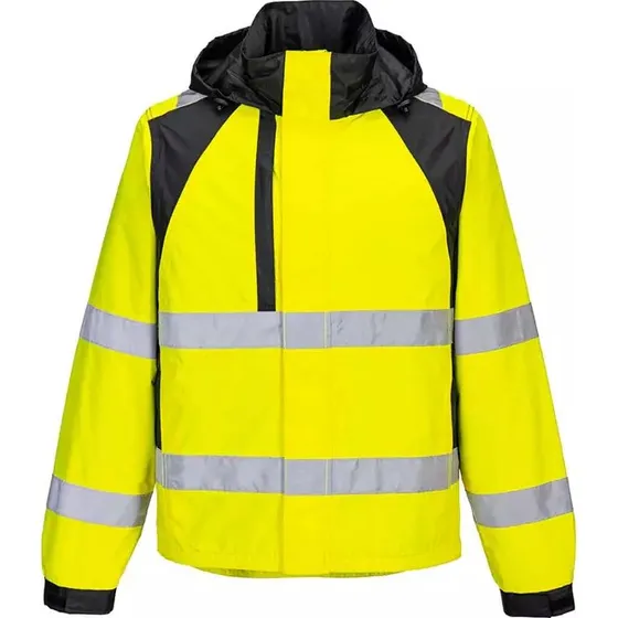 Portwest CD860 WX2 Hi-Vis vandtæt skaljakke Gul/Sort