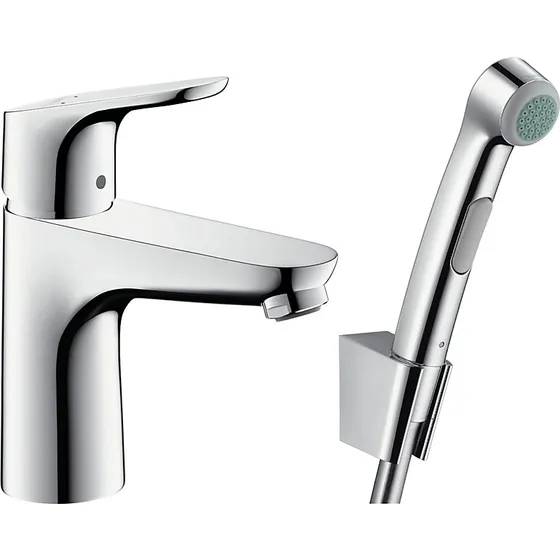 hansgrohe Focus 100 Håndvaskarmatur med Bidette og bundventil, Krom