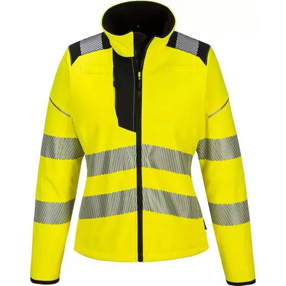 Portwest PW381 PW3 Hi-Vis Softshell til kvinder - Gul/Sort