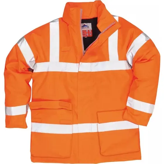 Portwest S778 Bizflame Hi-Vis Regnjakke FR, Antistatisk (Orange)