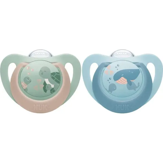 NUK First Choice Sut 6-18 mdr - Turtle/Whale