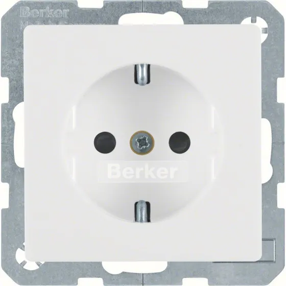 Berker 47236089 Stikkontakt Type F Hvid