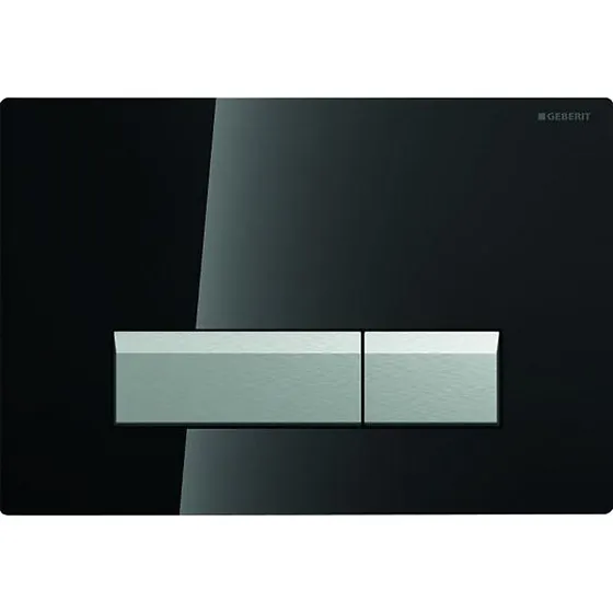 Geberit Sigma40 betjeningsplade, sort børstet aluminium