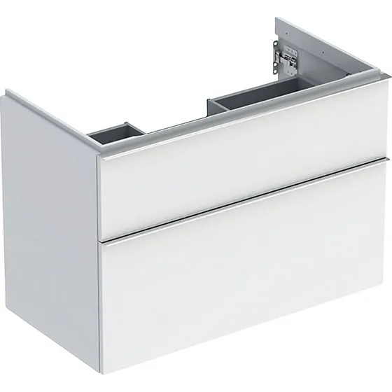 Geberit Icon vaskeskab 888x476x615mm 2 skuffer, hvid højglans