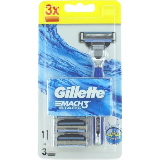 Gillette Mach3 Start barberskraber + 3 barberblade