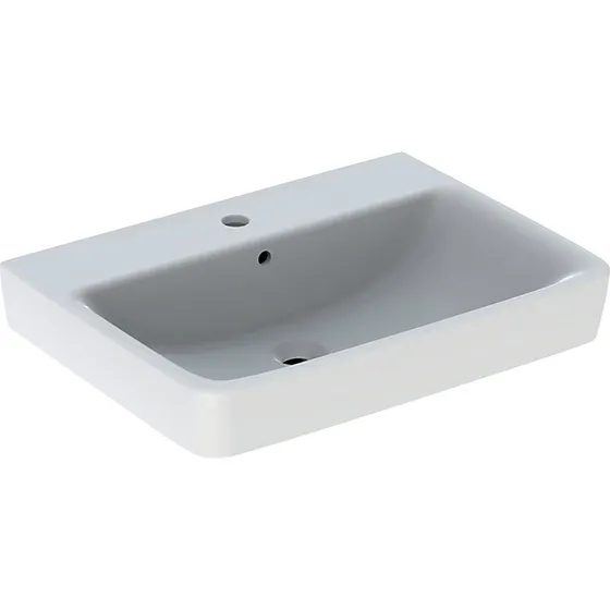 Geberit Renova Plan håndvask 650x480x180mm hvid med KeraTect