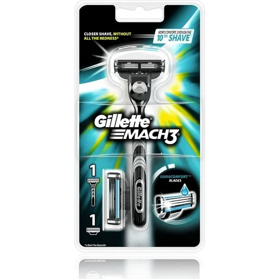 Gillette MACH3 barberskraber inkl. 2 barberblade
