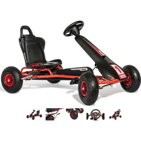 Gocart Med Luftdæk Rød – til børn 5-11 år