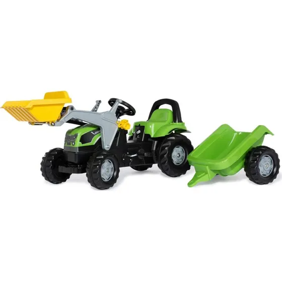 RollyKid Deutz-Fahr Traktor med frontskovl og trailer