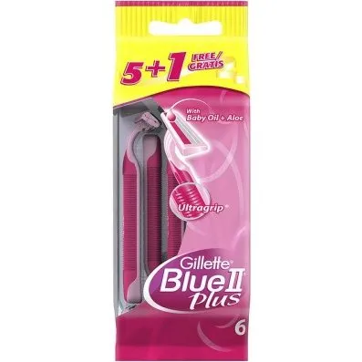 Gillette Blue II Plus engangsskrabere 6 stk
