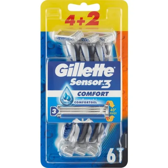 Gillette Sensor3 Comfort – 4 stk. manuel barberskraber