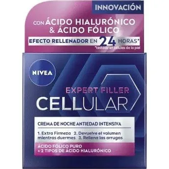 Nivea Cellular Filler Hyaluronic og Folic Night Cream 50ml
