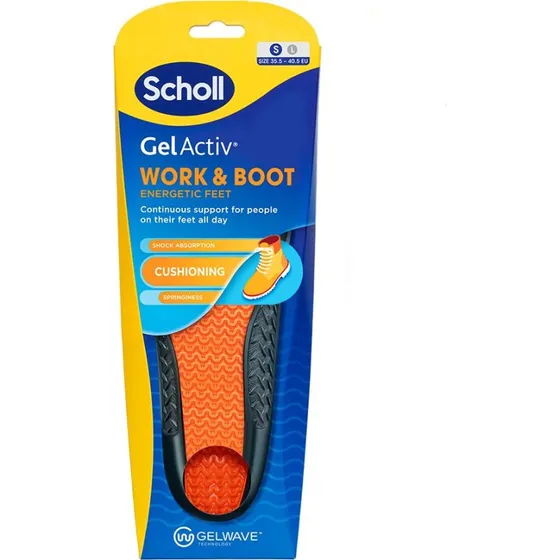 Scholl Gel Activ Indlægssåler Work & Boot (L)