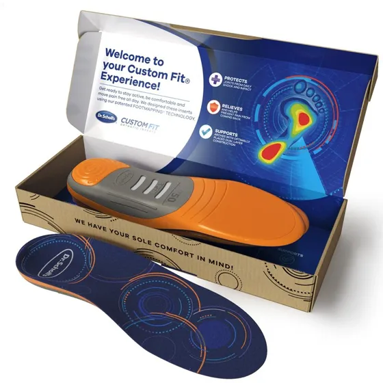 Dr. Scholl's Custom FIT Comfort indlægssåler, lav svang, fuldlængde str. 9.5-10/8.5-9