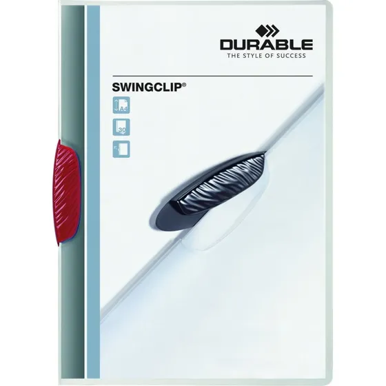 Durable SWINGCLIP Klemmappe A4 Rød