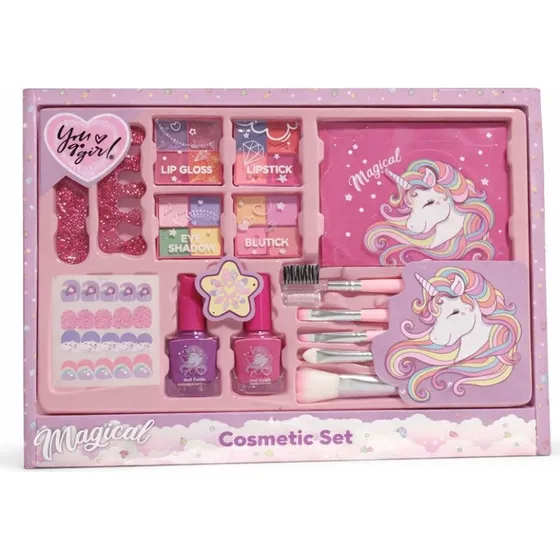 You Go Girl Makeup-sæt til børn, 66 dele, giftfri, 5+ år